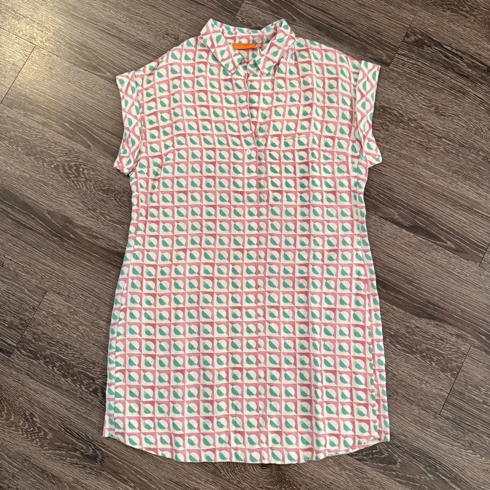 Oliphant Mini Shirt Dress in Cirque Rose New